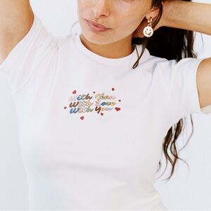 With jean with love baby tee